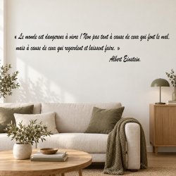 Wall decal Einstein, le monde est dangereux | Fun-Stickers