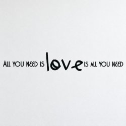 Sticker mural All you need is love, version horizontale | Fun-Stickers
