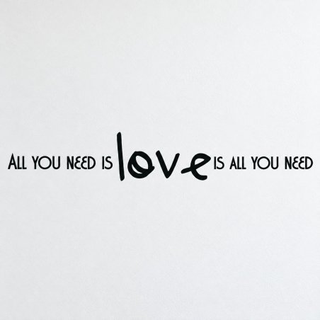 Wall decal All you need is love, version horizontale | Fun-Stickers