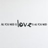 Sticker mural All you need is love, version horizontale | Fun-Stickers