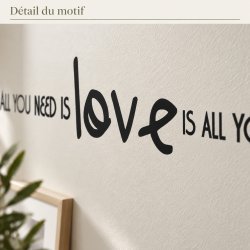 Wall decal All you need is love, version horizontale | Fun-Stickers