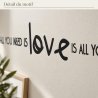 Sticker mural All you need is love, version horizontale | Fun-Stickers