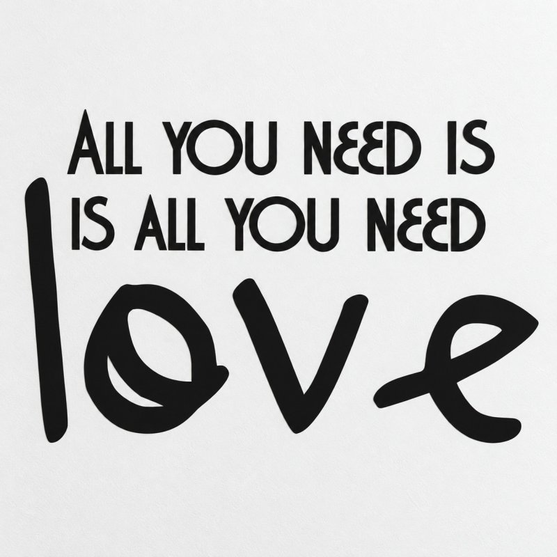 Wall decal All you need is love, version verticale | Fun-Stickers