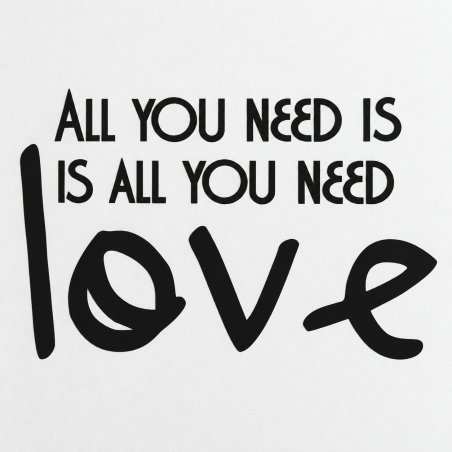 Sticker mural All you need is love, version verticale | Fun-Stickers