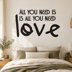 Sticker mural All you need is love, version verticale | Fun-Stickers