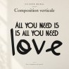 Wall decal All you need is love, version verticale | Fun-Stickers