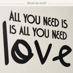 Sticker mural All you need is love, version verticale | Fun-Stickers
