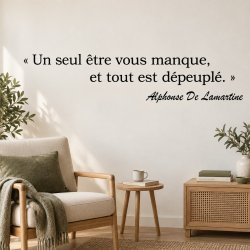 Sticker mural Lamartine, un seul être vous manque | Fun-Stickers