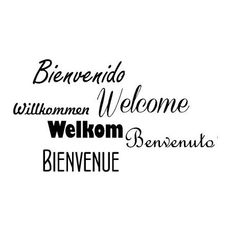 Sticker mural Bienvenue, Welcome multilingue | Fun-Stickers