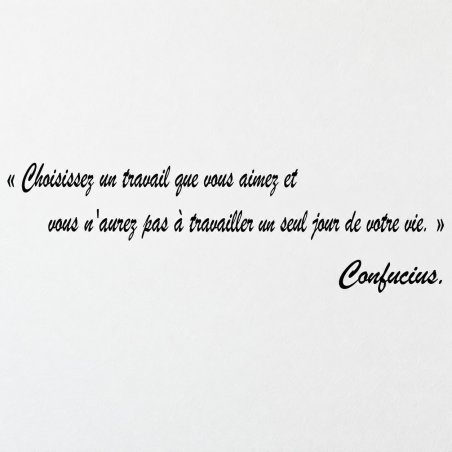 Wall decal Choisissez un travail que vous aimez | Fun-Stickers
