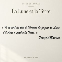 Wall decal Mauriac, la Lune et la Terre | Fun-Stickers