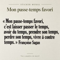 Wall decal Sagan, mon passe-temps favori | Fun-Stickers