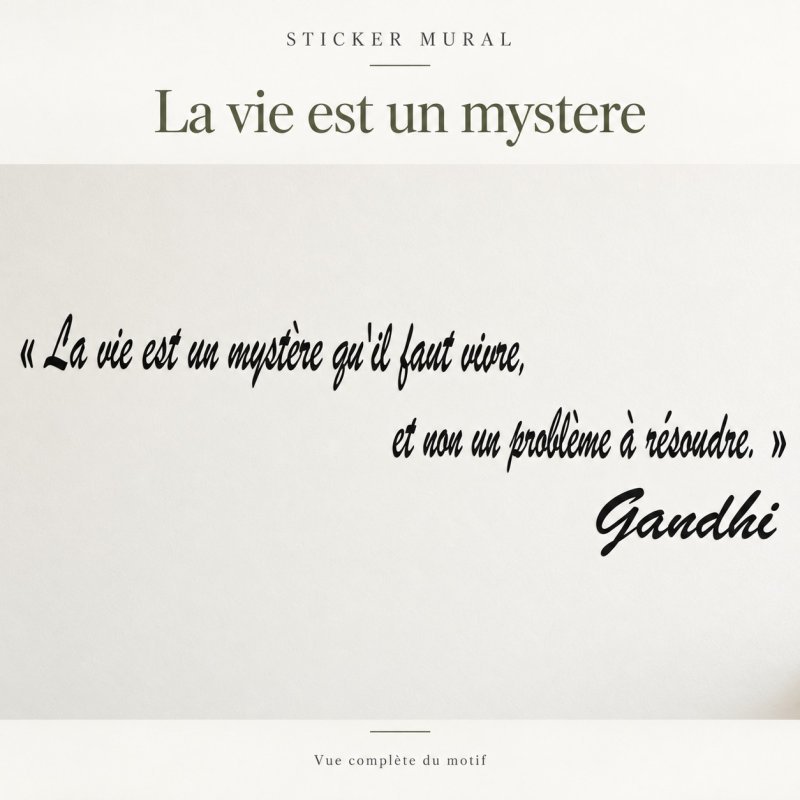 Wall decal La vie est un mystère | Fun-Stickers