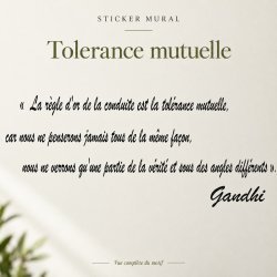 Sticker mural La tolérance mutuelle | Fun-Stickers