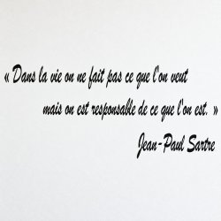 Sticker mural Sartre, responsable de ce que l'on est | Fun-Stickers