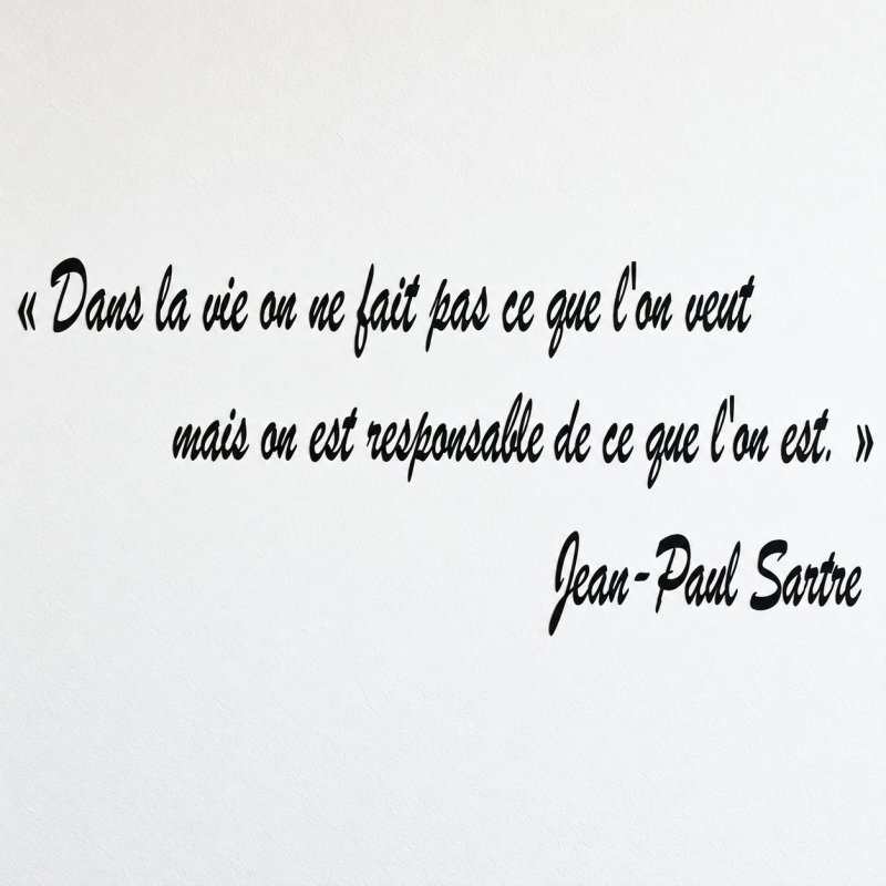 Wall decal Sartre, responsable de ce que l'on est | Fun-Stickers