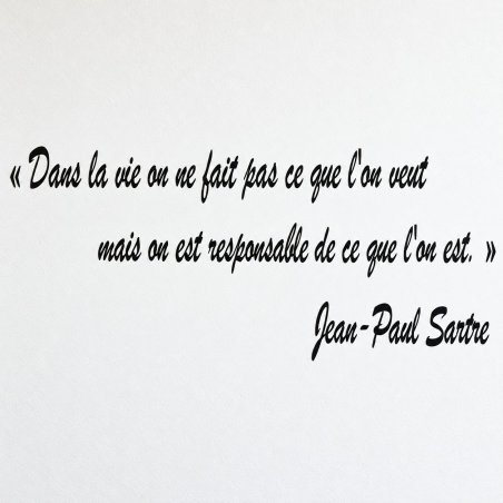 Wall decal Sartre, responsable de ce que l'on est | Fun-Stickers