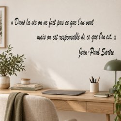 Sticker mural Sartre, responsable de ce que l'on est | Fun-Stickers