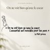 Wall decal Le Petit Prince, on ne voit bien qu'avec le cœur
