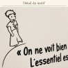 Sticker mural Le Petit Prince, on ne voit bien qu'avec le cœur