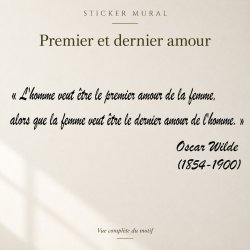 Wall decal Wilde, premier et dernier amour | Fun-Stickers