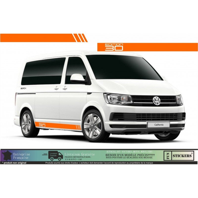 VW Transporter T5 T6 kit bandes Edition 30 autocollant Fun Stickers
