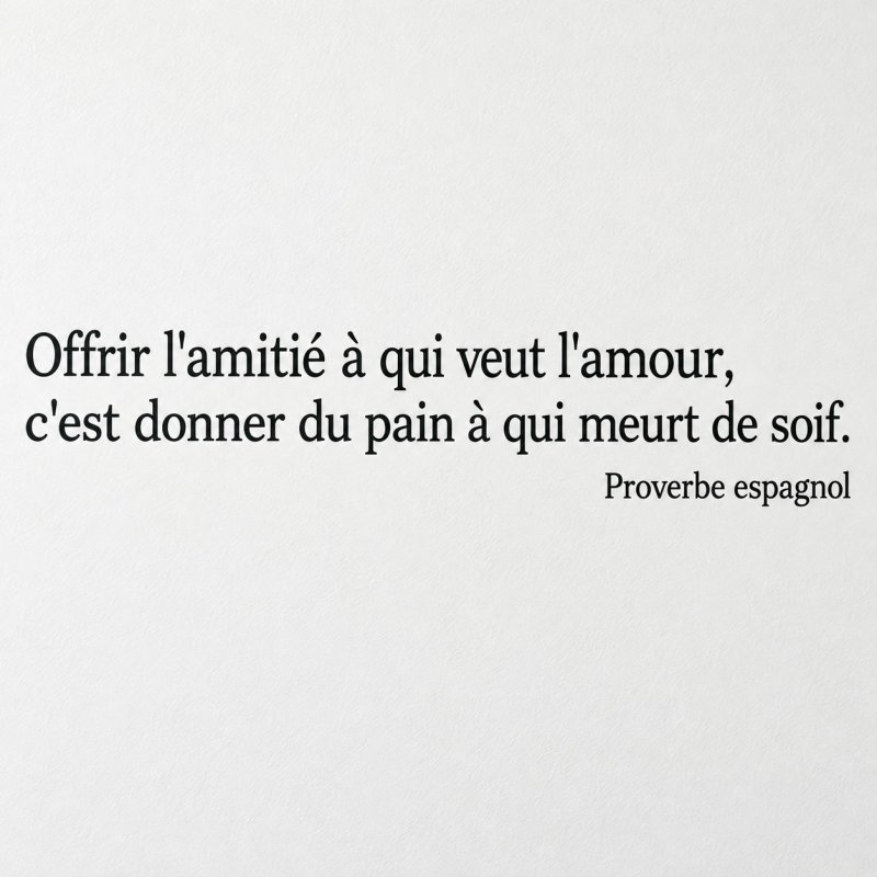 Sticker mural Offrir l'amitié à qui veut l'amour | Fun-Stickers