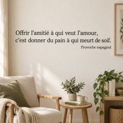 Sticker mural Offrir l'amitié à qui veut l'amour | Fun-Stickers