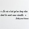 Sticker mural La vie n'est qu'un long rêve | Fun-Stickers