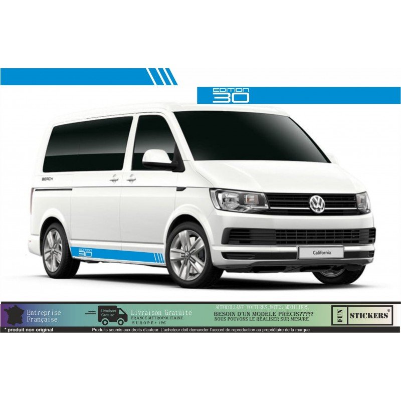 VW Transporter T5 T6 kit bandes Edition 30 autocollant Fun Stickers