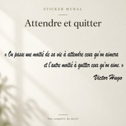 Wall decal Hugo, attendre et quitter | Fun-Stickers