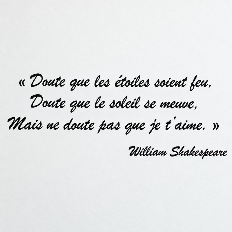 Wall decal Shakespeare, doute et amour | Fun-Stickers