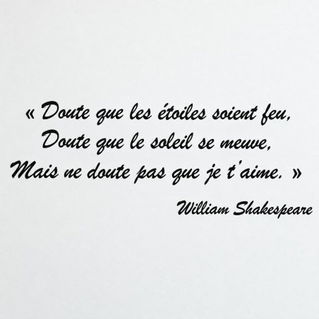 Sticker mural Shakespeare, doute et amour | Fun-Stickers