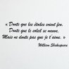 Sticker mural Shakespeare, doute et amour | Fun-Stickers