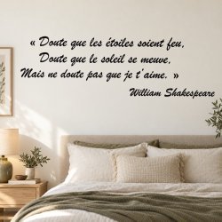 Sticker mural Shakespeare, doute et amour | Fun-Stickers