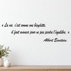 Wall decal Einstein, la vie comme une bicyclette | Fun-Stickers