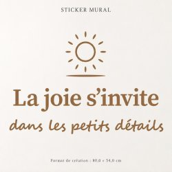 Wall sticker La joie s'invite | Fun-Stickers