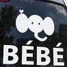 Baby on board car sticker Petit éléphant | Fun-Stickers