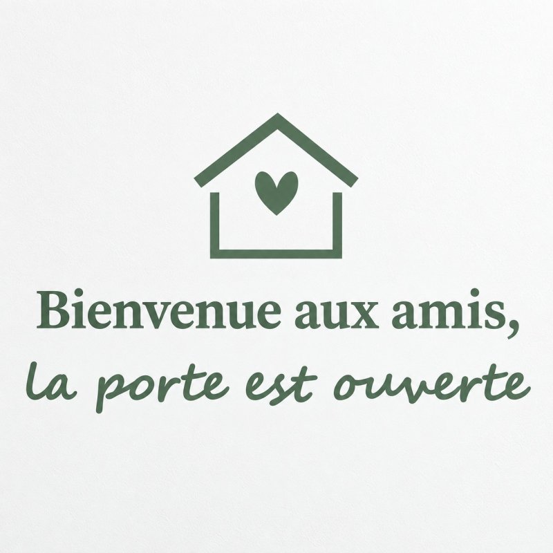 Wall sticker Bienvenue aux amis | Fun-Stickers