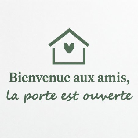 Sticker mural Bienvenue aux amis | Fun-Stickers