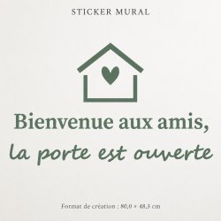 Wall sticker Bienvenue aux amis | Fun-Stickers