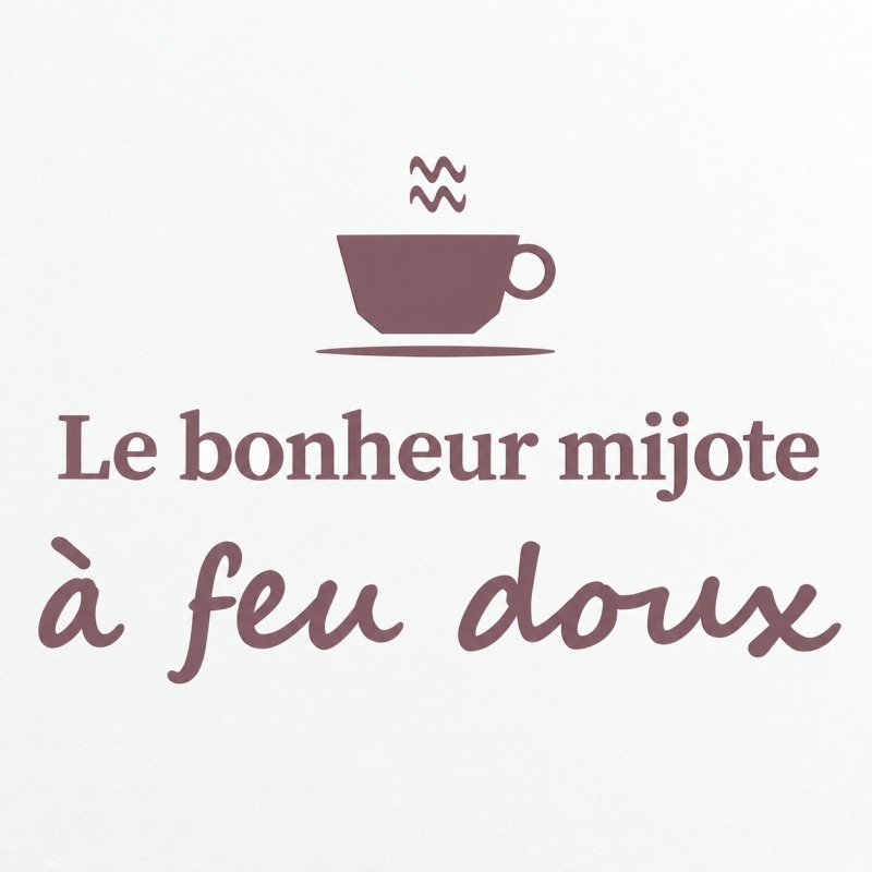 Wall sticker Le bonheur mijote | Fun-Stickers