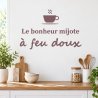 Sticker mural Le bonheur mijote | Fun-Stickers