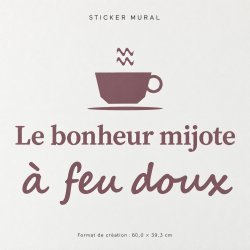 Wall sticker Le bonheur mijote | Fun-Stickers