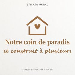 Sticker mural Notre coin de paradis | Fun-Stickers