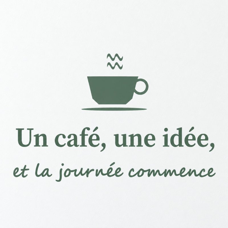 Sticker mural Un café, une idée | Fun-Stickers