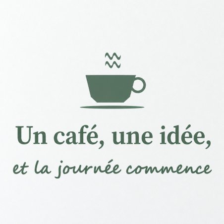 Wall sticker Un café, une idée | Fun-Stickers