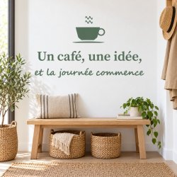 Wall sticker Un café, une idée | Fun-Stickers