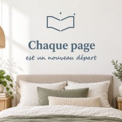 Wall sticker Chaque page est un nouveau départ | Fun-Stickers