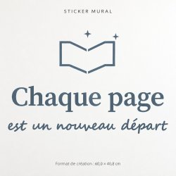 Sticker mural Chaque page est un nouveau départ | Fun-Stickers